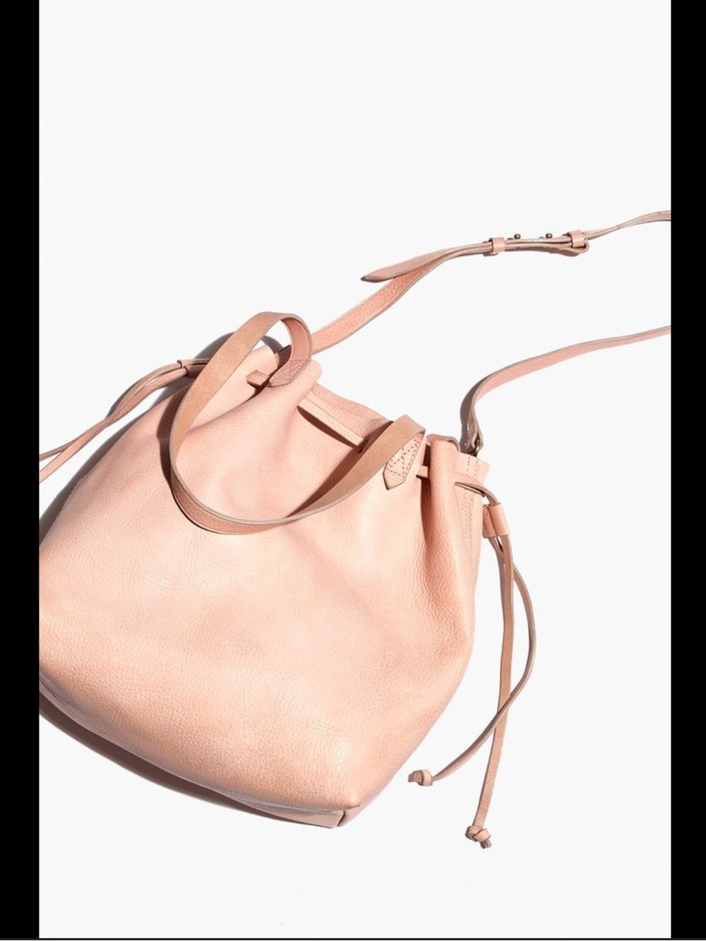 The Medium Drawstring Transport Tote - Blush Pink